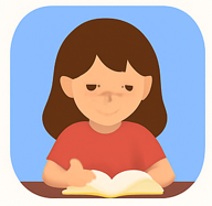 Niña estudiando